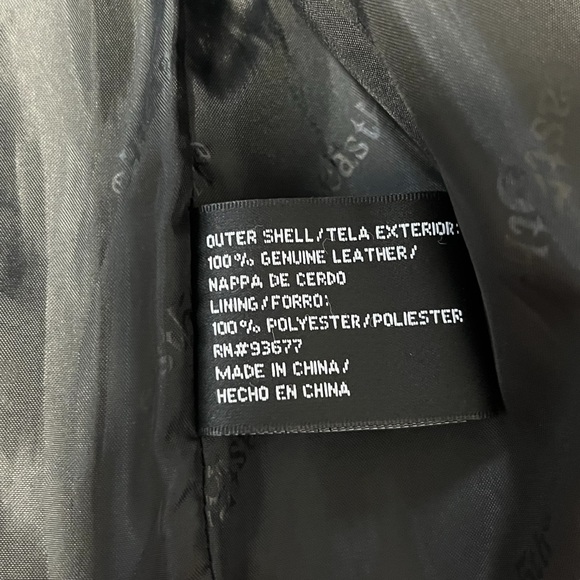 East 5th - Womens Black Leather Jacket Sz LG - Picture 6 of 8